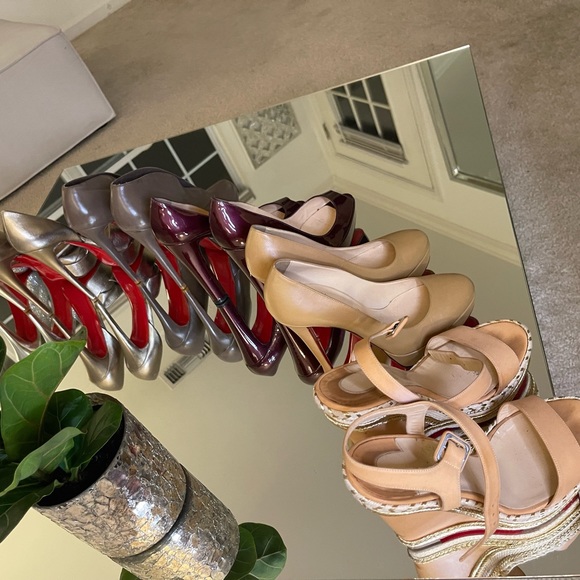 Christian Louboutin Leather Platform Wedge - Picture 12 of 13